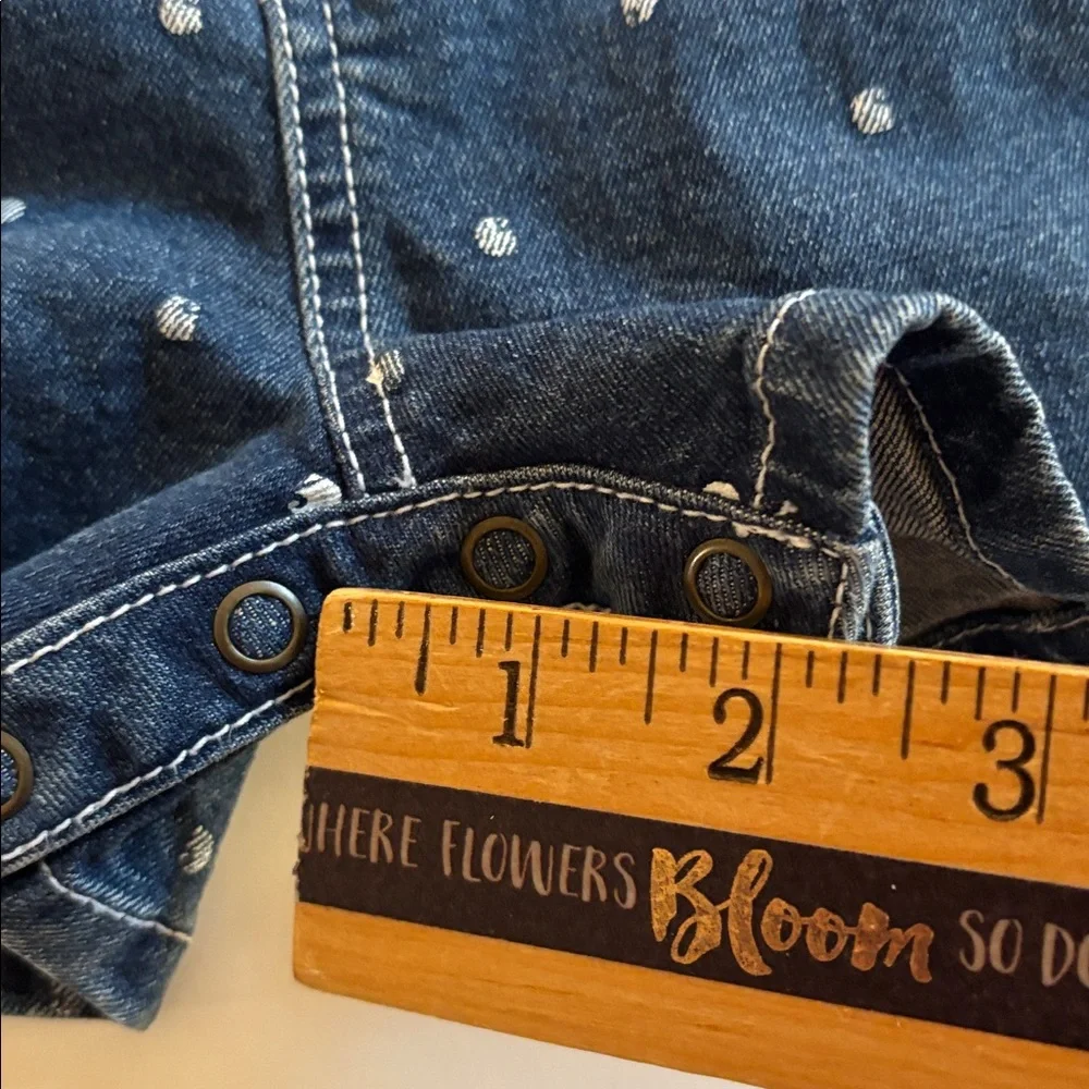 Carhart denim polka dot shortails 12 M Denim Carhart Baby Overall Shorts 12M